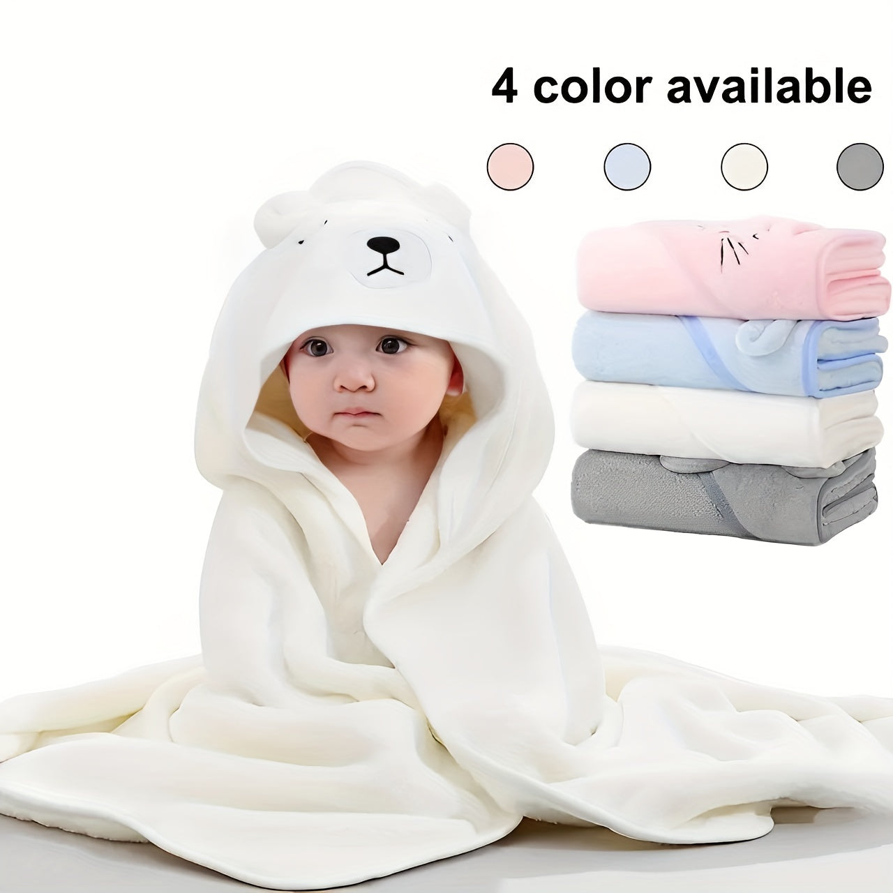 1pc Soft & Skin-Friendly Children's Cartoon Bath Towel & Blanket - Multifunctional & Absorbent!