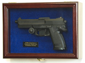 Flag Connections Single Pistol Display Case Wall Mount Solid Hardwood Cabinet Gun Holder The Military Gift Store