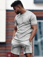 Men's Casual Short Sleeve T-Shirt Sports Suit Lootquake LLC