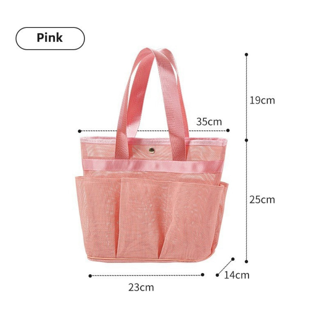 Mesh bath bag, mesh pocket tote swimming wash bag, men's bath towel bath bag, large storage bag - SJB-DIAMOND ELITES