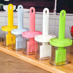 BBQ Brush Cleaning Nylon/Silicone Brush Baking Bread Cooking Oil Cream Tools Multipurpose Kitchen Utensil Tool Silicone Oil Bottle Brush Barbecue Portable Dining Restaurant Kitchen Cooking BBQ Accessories Stevvex