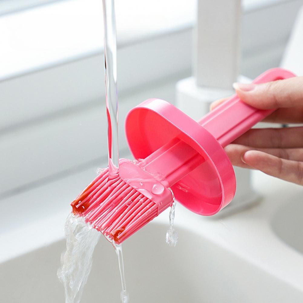 BBQ Brush Cleaning Nylon/Silicone Brush Baking Bread Cooking Oil Cream Tools Multipurpose Kitchen Utensil Tool Silicone Oil Bottle Brush Barbecue Portable Dining Restaurant Kitchen Cooking BBQ Accessories Stevvex