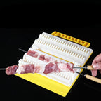 BBQ Meat String Machine Barbecue Skewer Tools Portable Skewer Kebab Maker Box Machine Grill Kitchen Accessories Automatic Meat Skewer Tools Beef Easy Wear Meat Maker Grill Barbecue Kitchen Accessories Tools Stevvex