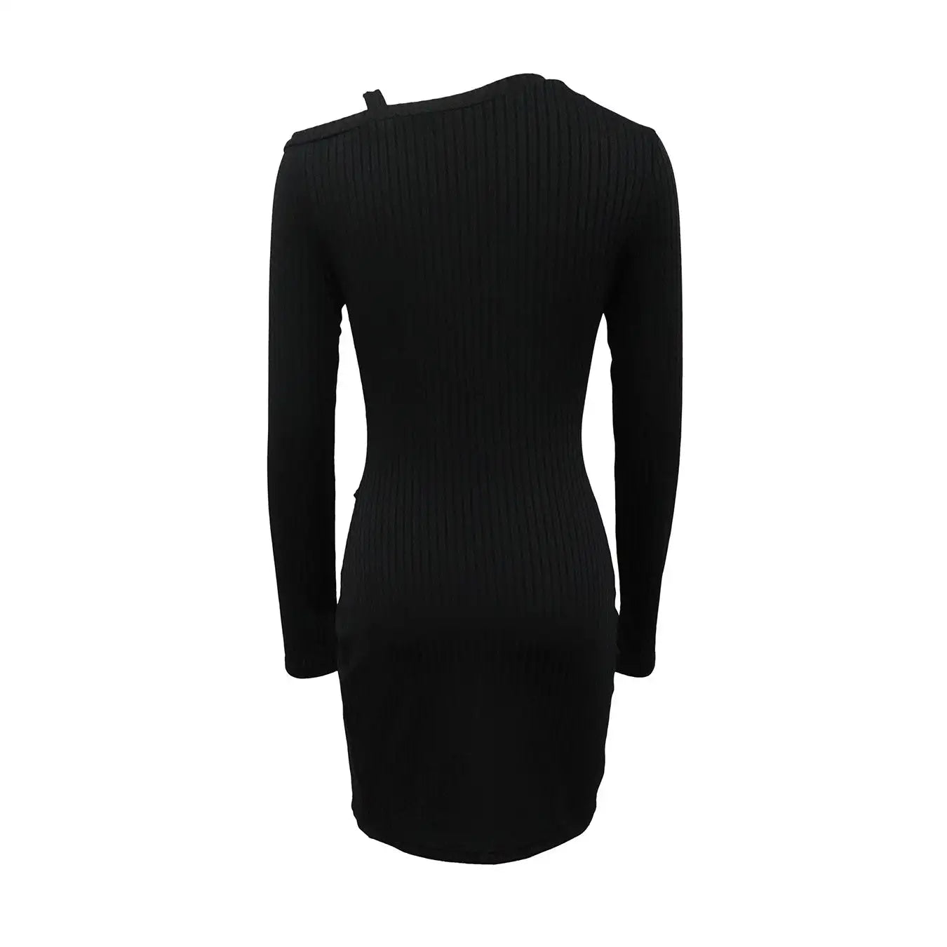 Ladies' Fashion Trend Asymmetrical High Neck Top, Casual Business Versatile, Solid Color Long Sleeved Clothes - SJB-DIAMOND ELITES