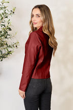 Women Classic Neck Zip-Up Jacket For Everyday Wear Elegant Girls Jacket Stevvex
