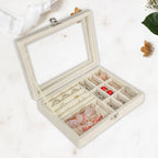 Flannel jewelry storage box, anti-oxidation transparent portable jewelry box, earrings, earrings, jewelry box. - SJB-DIAMOND ELITES