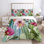 Nordic Spring Bedding Set Green Leaf Quilt Cover Pi-Mart