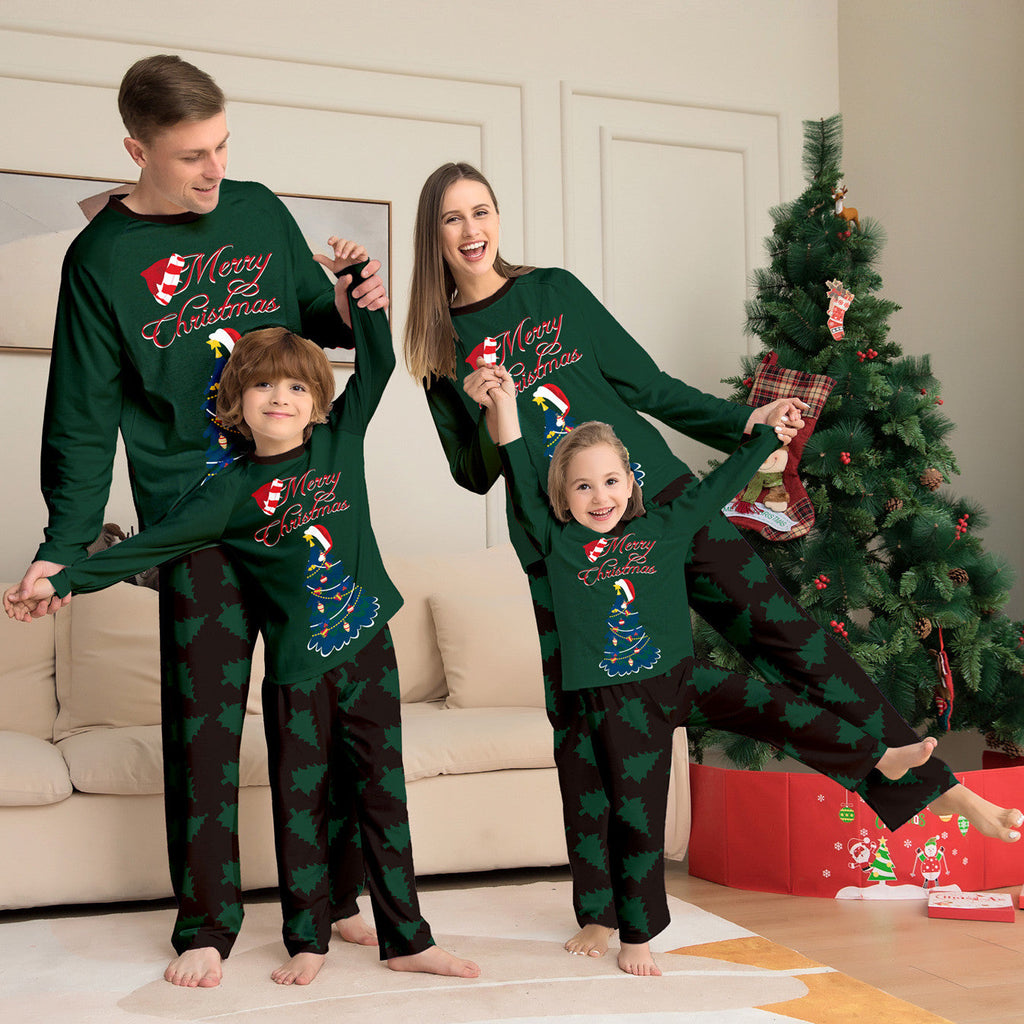 Tree Printed Long-sleeved Homewear Pajamas Pi-Mart