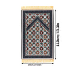 1pc Luxury Muslim Prayer Mat, Non-Slip Printed Islamic Kabah, Soft Worship Cushion, Meditation Rug, Pilgrimage Blanket, Islamic Prayer Carpet, Ideal Islamic Gift Lootquake LLC