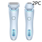 2 In 1 Hair Removal Epilator USB Rechargeable Trimmer Women Body Razor Face Leg Armpit Bikini Hand Pubic Shaver Hair Remover Pi-Mart