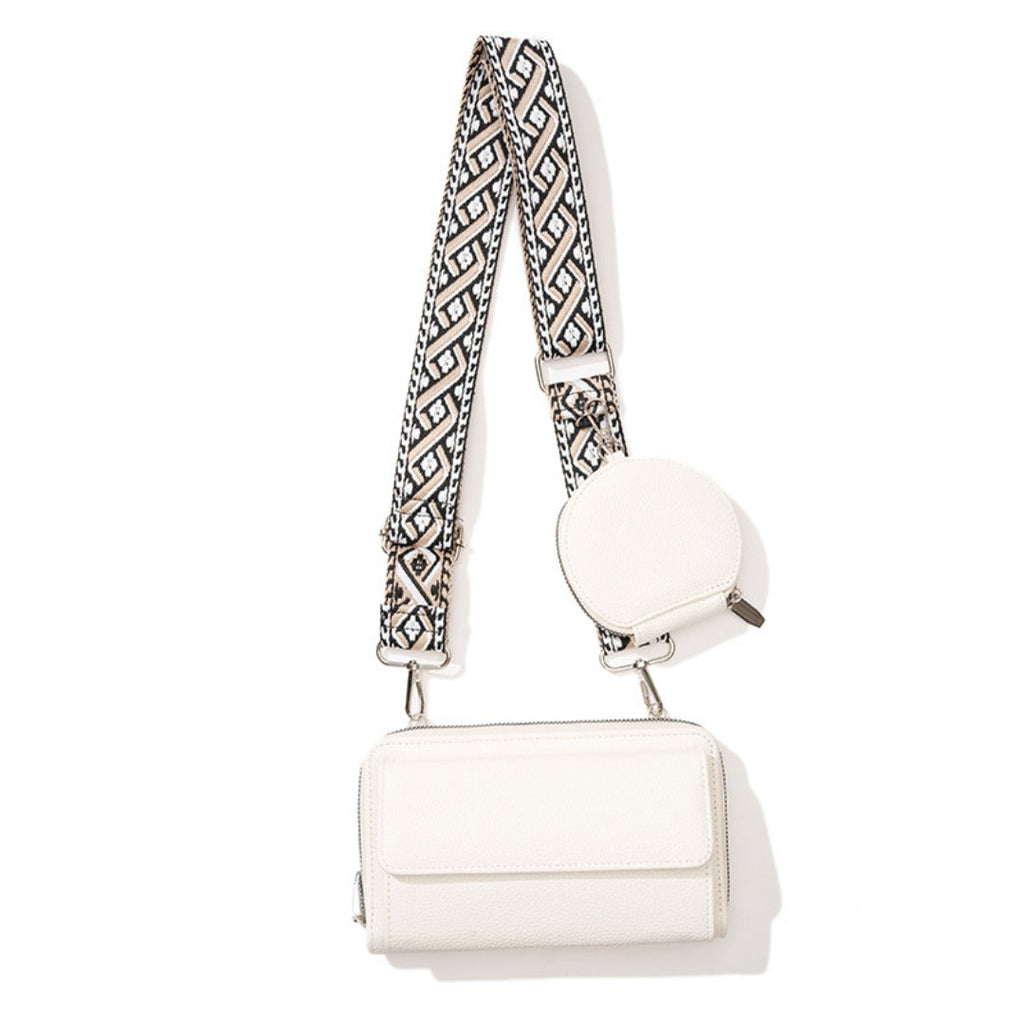 Small crossbody bag for women, 2 in 1 mobile phone satchel design, shoulder crossbody bag, multifunctional wide strap - SJB-DIAMOND ELITES