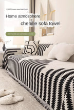 1pc Soft Chenille Sofa Protector - All-Season Universal Fit, Anti-Cat Scratch, Stain-Resistant, Plush Throw Blanket, Living Room and Bedroom Decor Essential - Easy Care, Machine Washable, and Durable Lootquake LLC