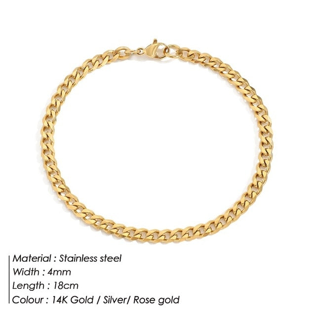 Curb Chain Stainless Steel Bracelet Pi-Mart
