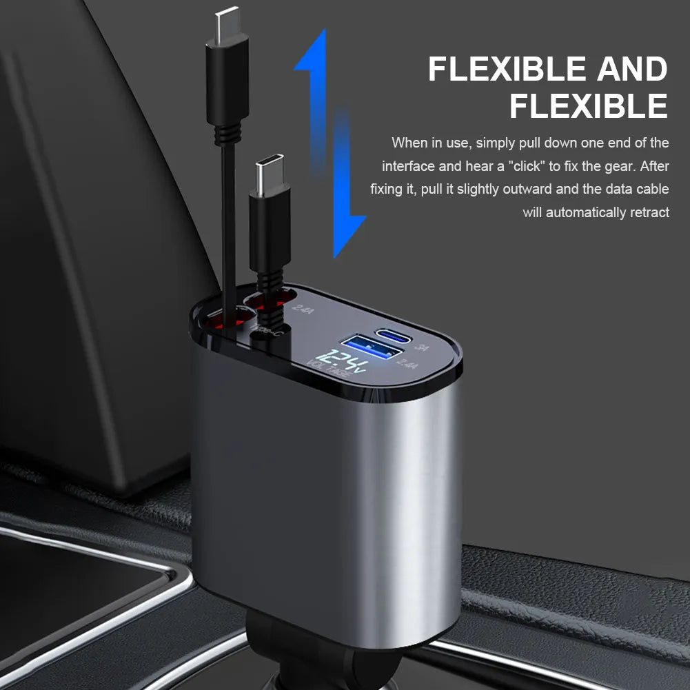Luxinsly™ Retractable Car Charger Pi-Mart