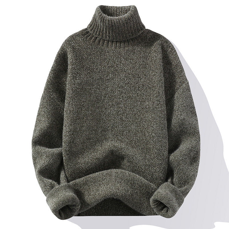 Sweater Soft Sweater Men's Slim-fit Thickened Pullover Bottoming Shirt Pi-Mart