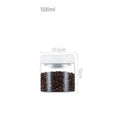 Vacuum Sealed Jug Set Black Coffee Beans Glass Airtight Canister Kitchen Food Grains Candy Keep Good Storage Jar Set Kitchen Gadgets Pi-Mart
