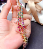 Women's Natural Candy Color Tourmaline Bracelet Pi-Mart