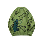 O-Neck Dinosaur Sweater Pi-Mart