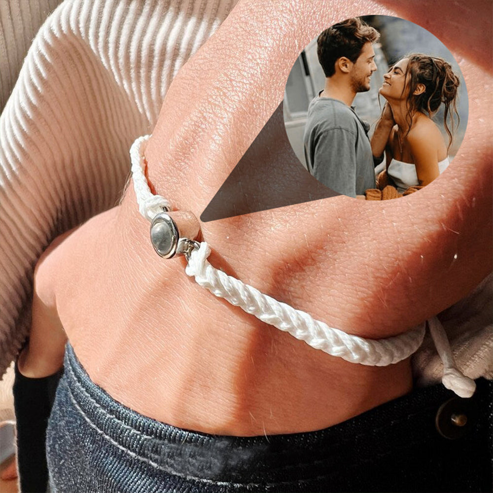 Creative Customized Color Photo Projection Bracelet Hand Woven Lovers Personality Jewelry For Men And Women Valentine's Day Gift Pi-Mart