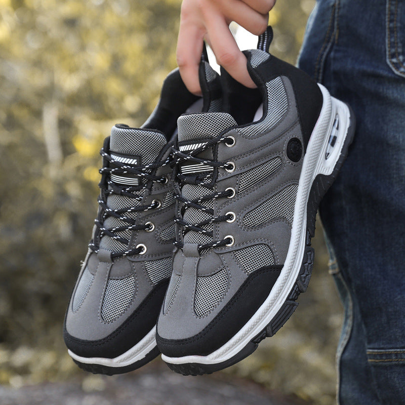 Casual Air Cushion Mesh Shoes Men Outdoor Breathable  Lace-up Sneakers Running Sports Shoes Pi-Mart
