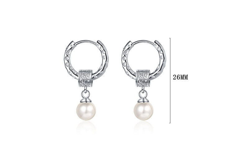 S925 Sterling Silver Water Pearl Earrings Pi-Mart