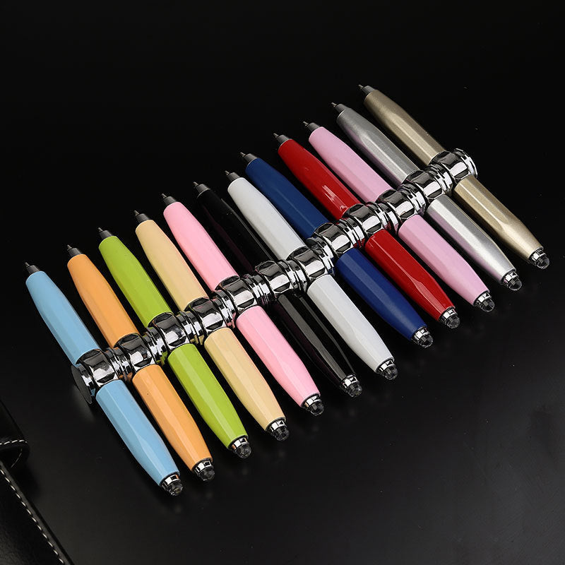 Creative Multi-Function LED Pen Spinning Decompression Gyro Metal Ballpoint Pen Fashion Office School Supplies Writing Pens Pi-Mart