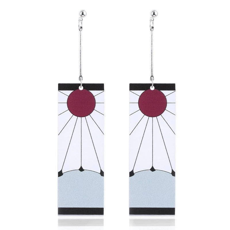Acrylic Tanjiro Earrings Pi-Mart