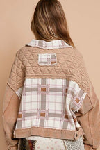 Women Retro Corduroy Jacquard Patchwork Button Up Jacket – Unique & Stylish Outerwear