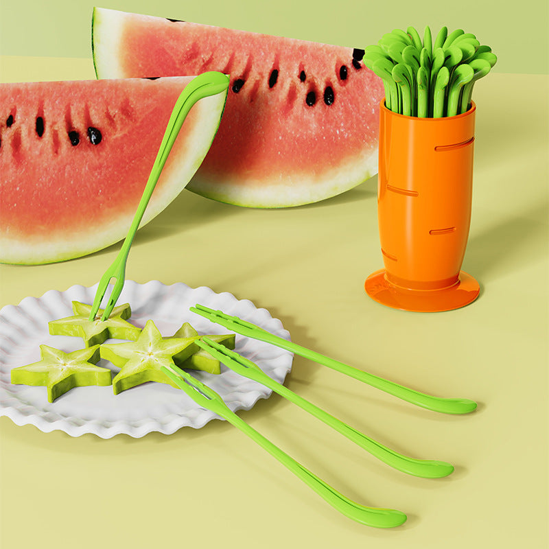 Radish Fruit Fork Set Two-tooth Household Pi-Mart