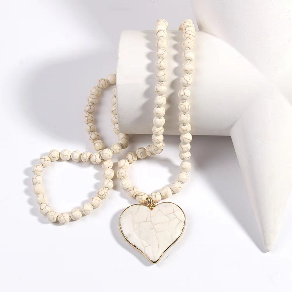 Vintage Ethnic Style Handmade Knotted Beaded Necklace Pi-Mart