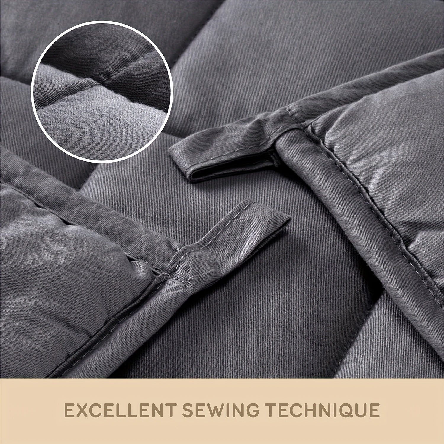 1pc, Weighted Blanket (60''x80'',12lbs,15lbs, 20lbs, Queen Size Dark Grey) for Adults, High Breathability Heavy Blanket, Soft Material with Premium Glass Beads
