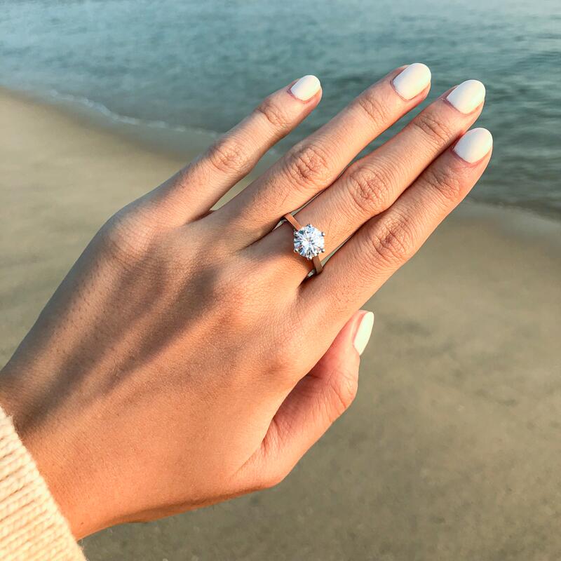 Luxury Moissanite Engagement Ring - SJB-DIAMOND ELITES