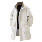 Men's Plus-Size Mid-Length Casual Trench Coat Pi-Mart