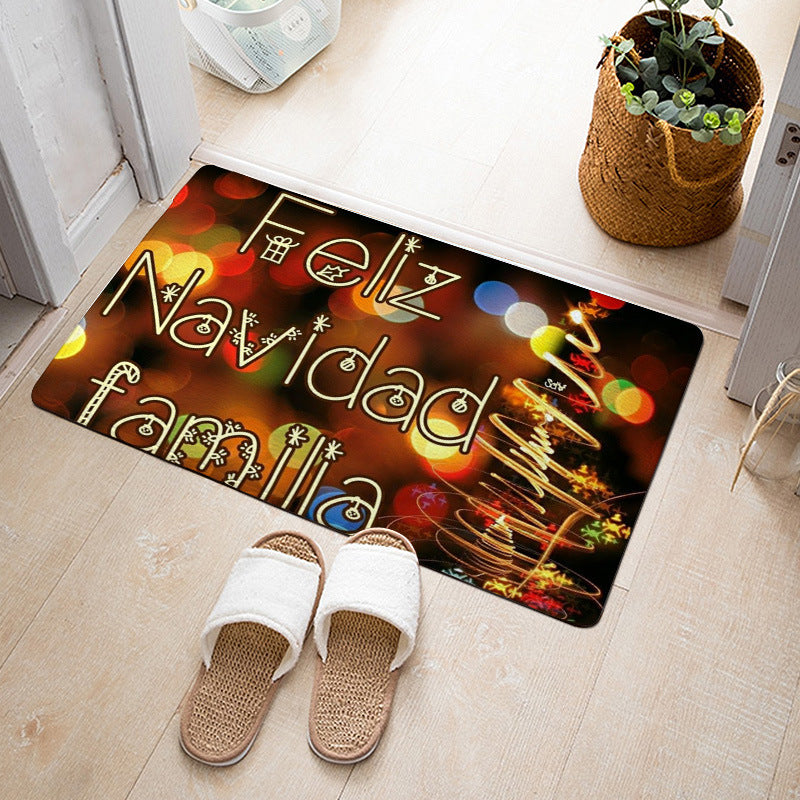 Christmas Floor Mat Bedroom Bathroom Home Absorbent Non-slip Pi-Mart