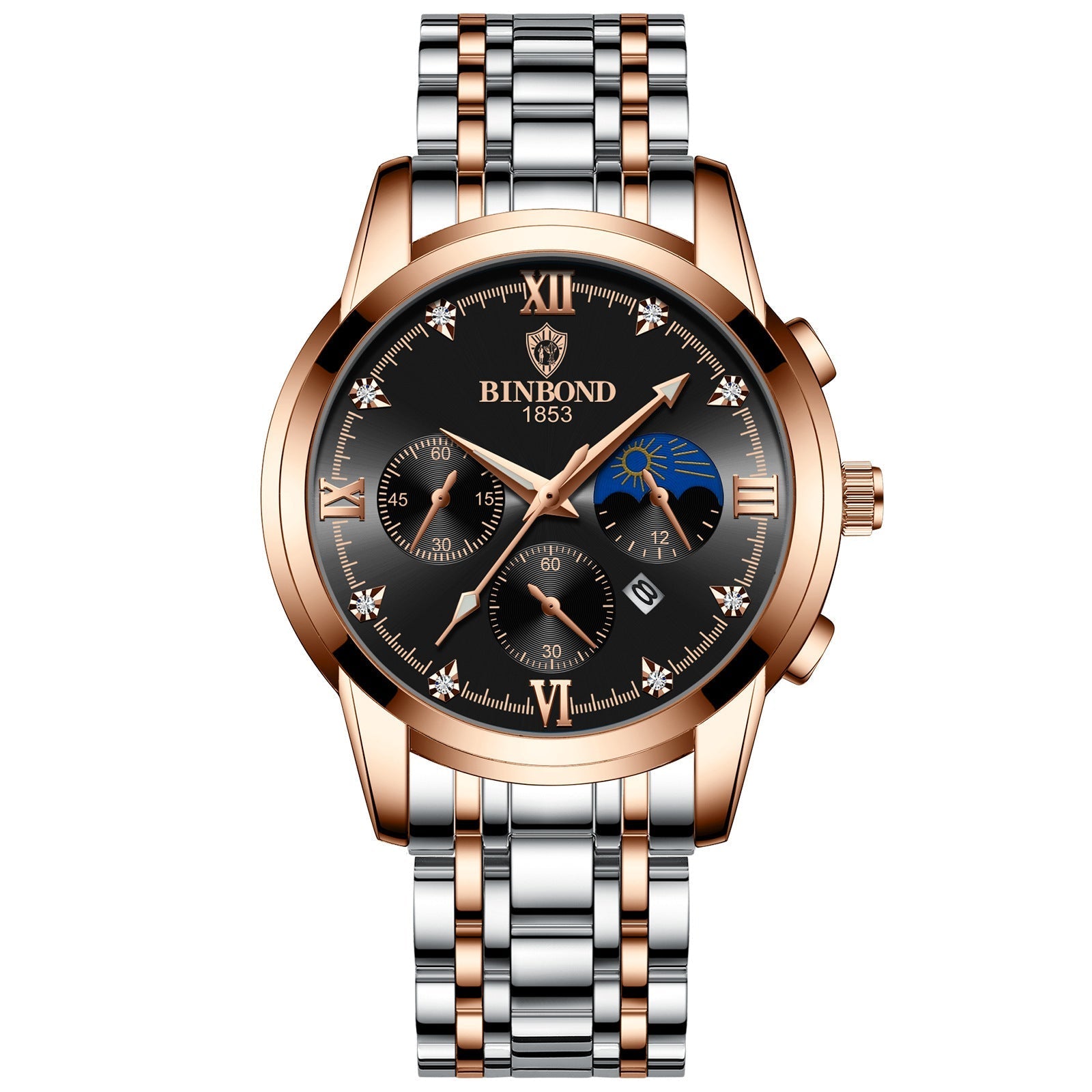 Waterproof Luminous Calendar Men's Fashion Genuine Leather Watch Pi-Mart