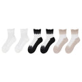 6 Pairs Soft & Breathable Lace Patchwork Crew Socks - Women's Calf Socks with Comfortable Stockings & Hosiery for Everyday Wear Lootquake LLC