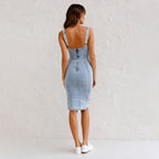 2023 Summer Casual U-Neck Denim Dress for Women