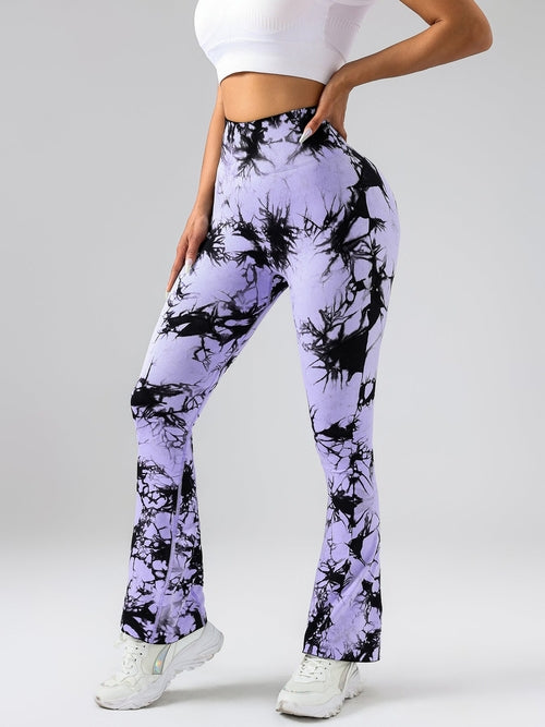 High-Waist Tummy Control Flare Yoga leggings For Women - SJB-DIAMOND ELITES