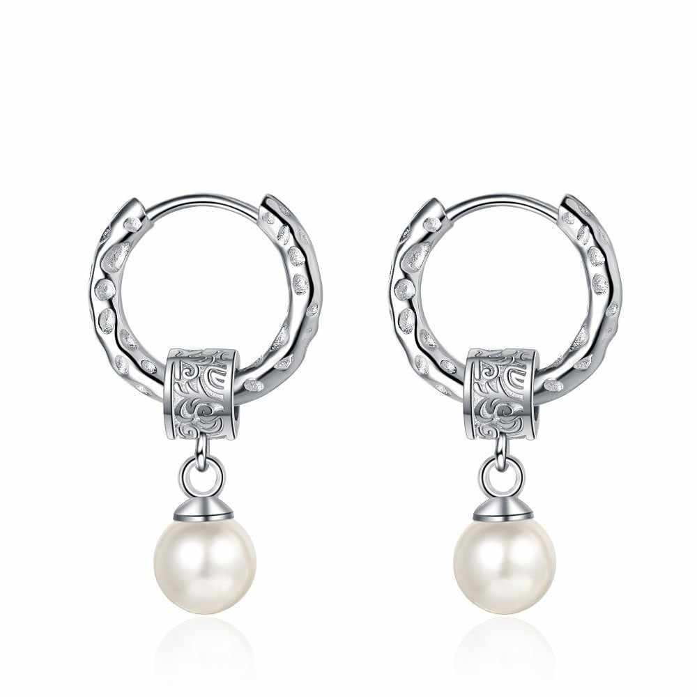 S925 Sterling Silver Water Pearl Earrings Pi-Mart