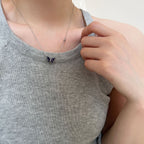 S925 Sliver Color-changed Butterfly Necklace Fashion Novelty Jewelry Pi-Mart