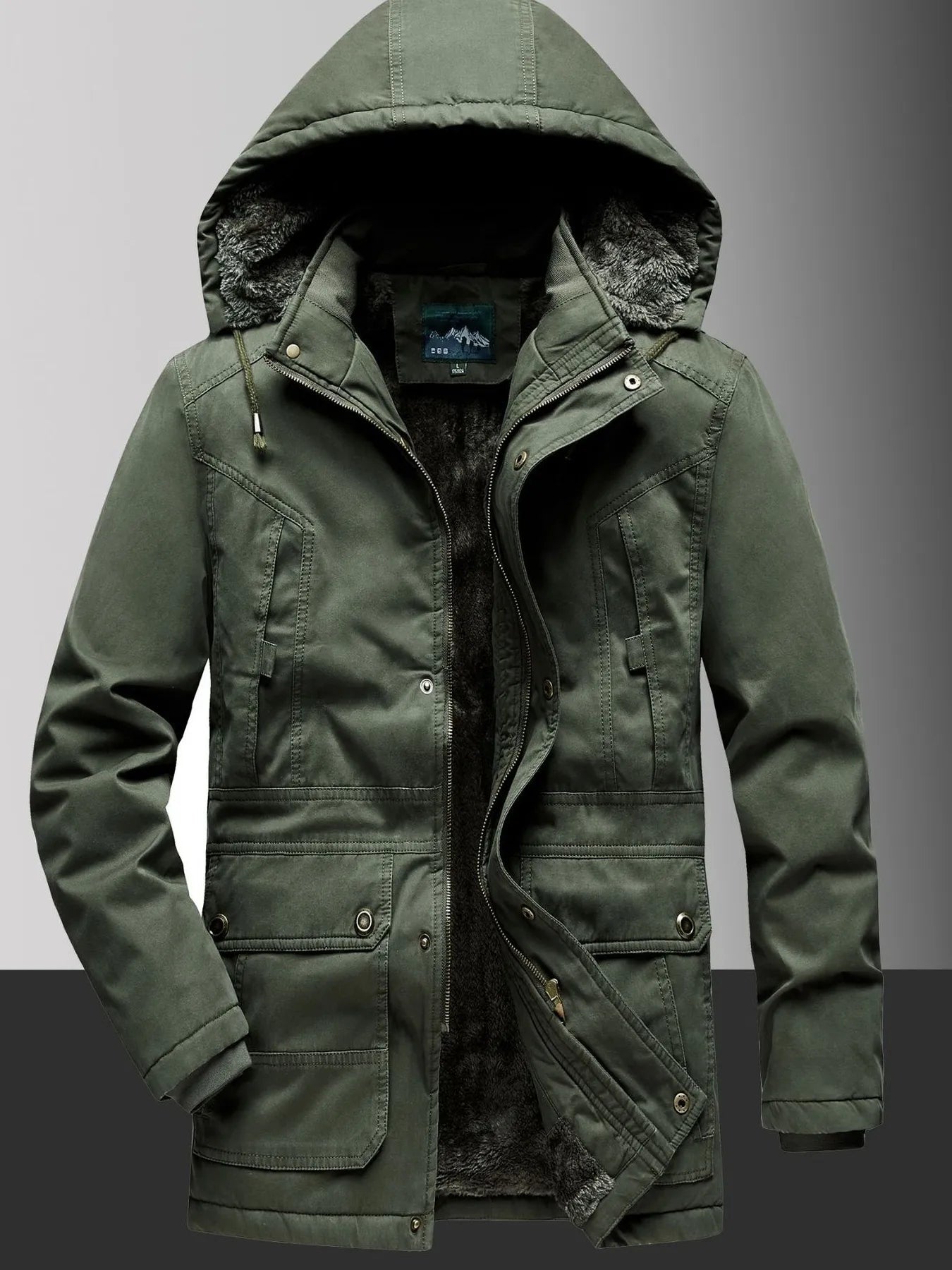 PolarGuard Men's Hooded Plus Coat THRIXINE