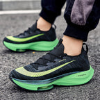 Air Cushion Sports Shoes Men Personalized Fashion Breathable Lace Up Knit Sneakers Casual Outdoor Running Walking Shoes Pi-Mart