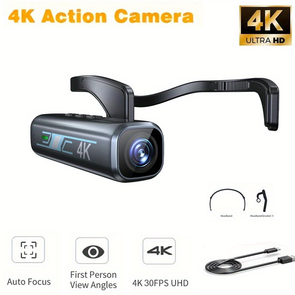 4K 30FPS Action Camera, 120 Wide Angle Lens, Image Stabilization, Manual Controls, Gray and Black, Perfect Father'S Day Gift Lootquake LLC