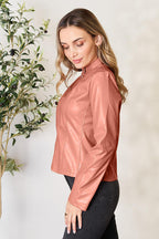 Women Classic Neck Zip-Up Jacket For Everyday Wear Elegant Girls Jacket Stevvex