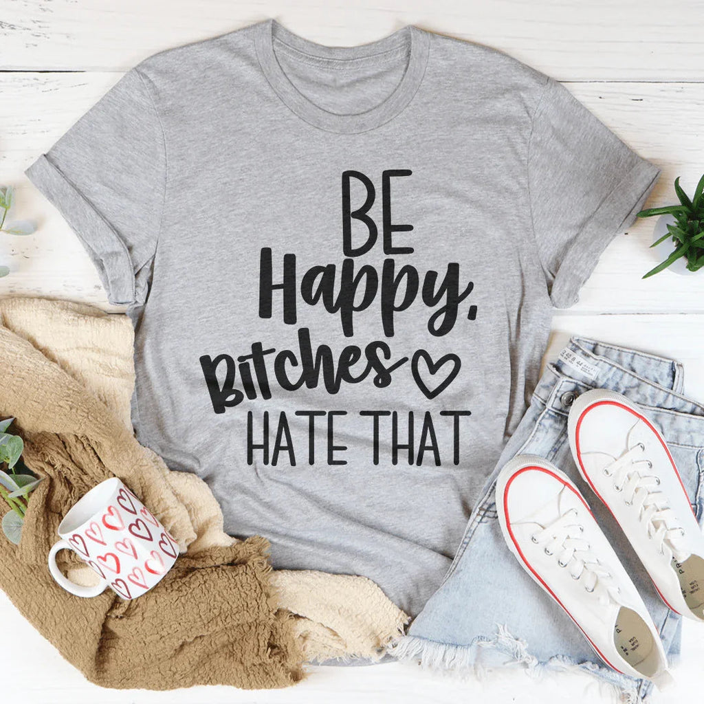 Be Happy Tee Peachy Sunday