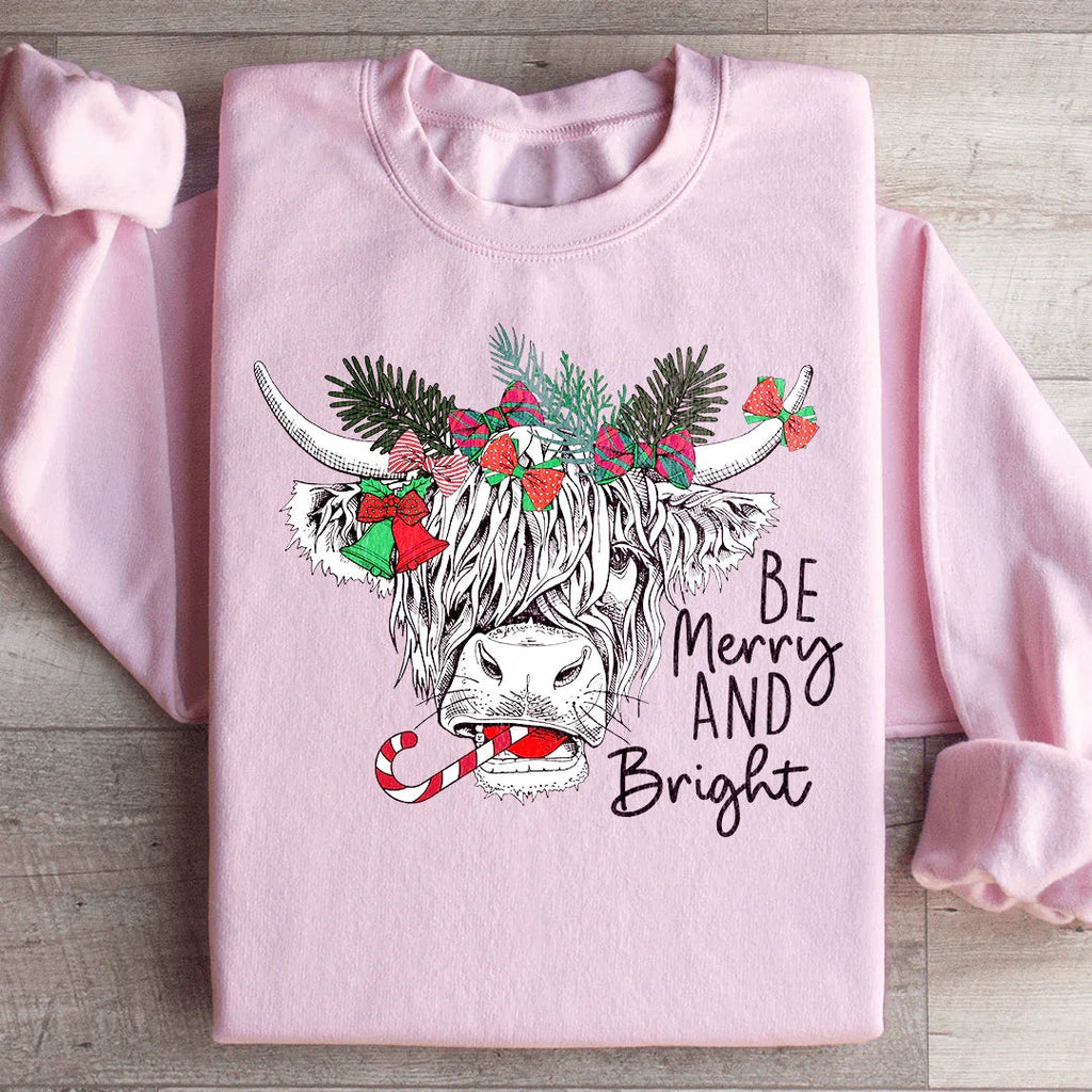 Be Merry And Bright Sweatshirt Peachy Sunday