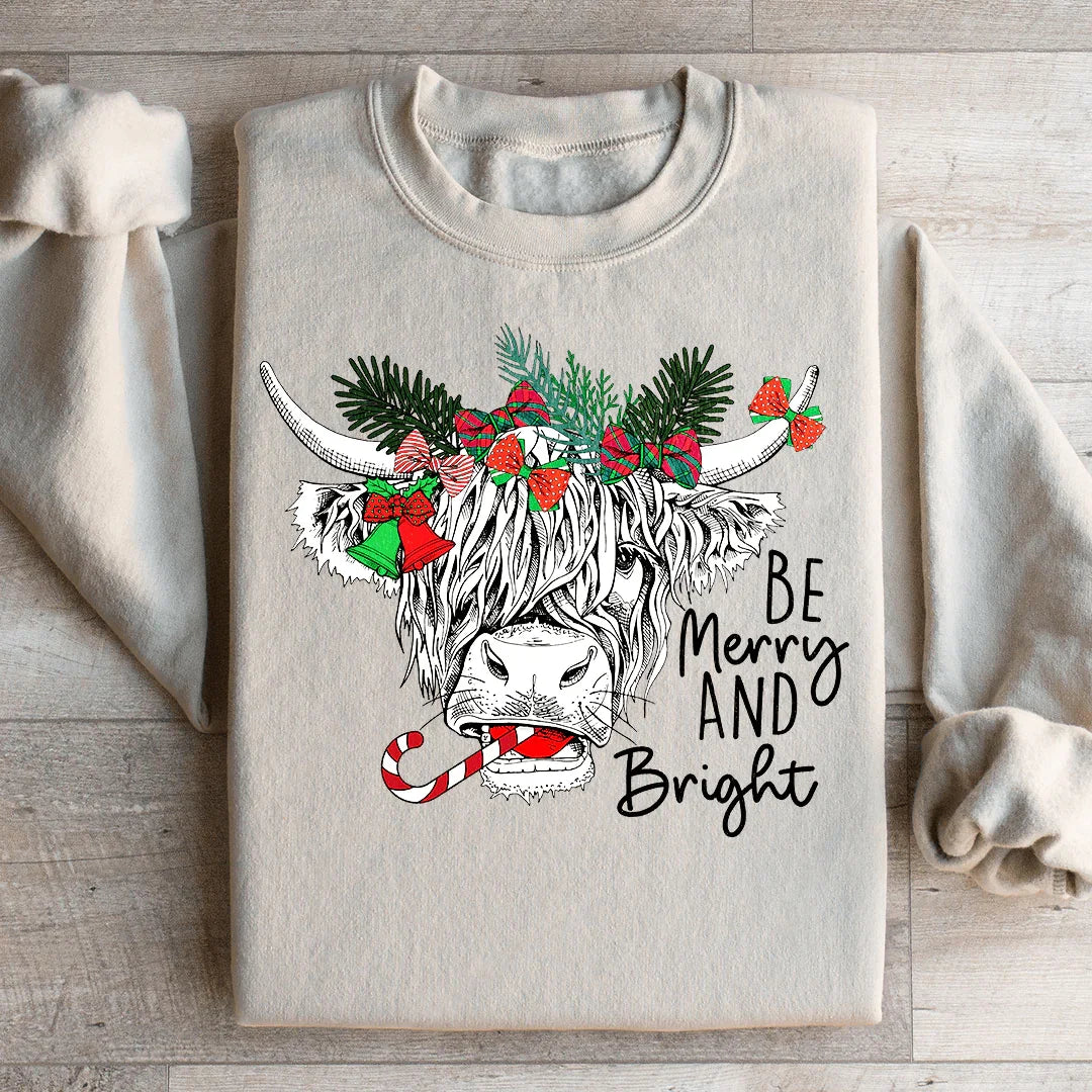 Be Merry And Bright Sweatshirt Peachy Sunday