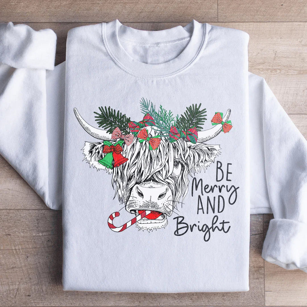 Be Merry And Bright Sweatshirt Peachy Sunday