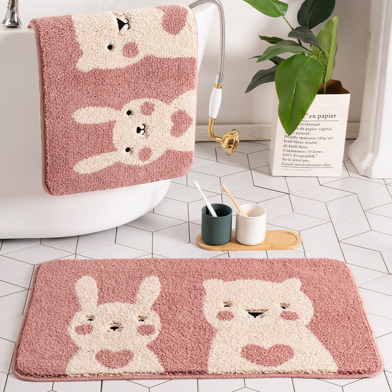 Bathroom Floor Mat Bathroom Absorbent Cute Household Non-slip Pi-Mart