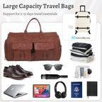 Large Capacity Men's Leather Suit Storage Bag - SJB-DIAMOND ELITES